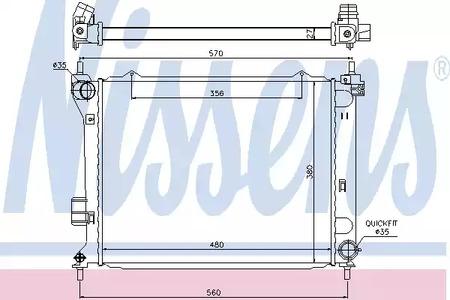 Радиатор системы охлаждения NISSENS 67549
