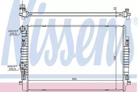 Радиатор системы охлаждения NISSENS 65304