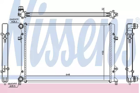 Радиатор системы охлаждения NISSENS 65307