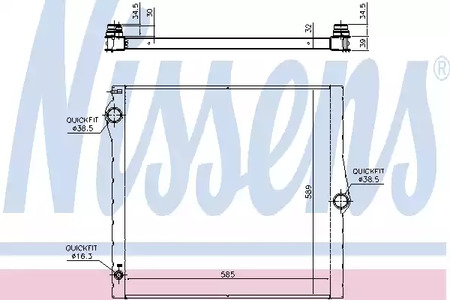 60825 NISSENS Радиатор системы охлаждения