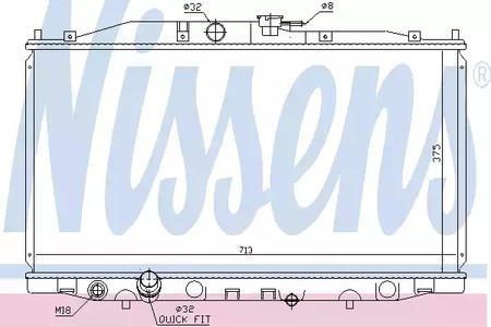 Радиатор системы охлаждения NISSENS 68604