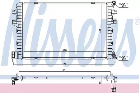 Радиатор системы охлаждения NISSENS 65306