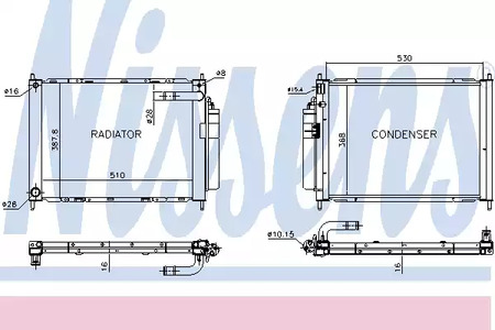 Радиатор системы охлаждения NISSENS 68747