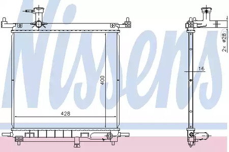 Радиатор системы охлаждения NISSENS 68770