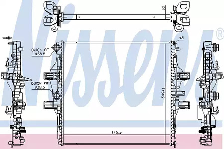 Радиатор, охлаждение двигателя NISSENS 61989