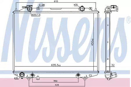 Радиатор системы охлаждения NISSENS 68535