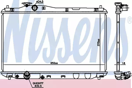 Радиатор системы охлаждения NISSENS 681377