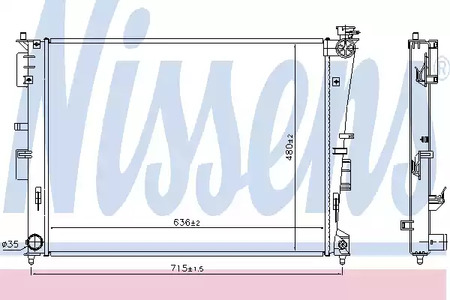 Радиатор системы охлаждения NISSENS 66780