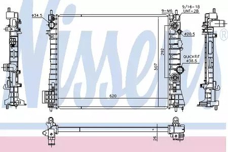Радиатор охлаждения NISSENS 630777