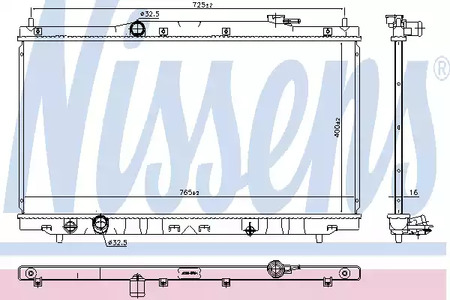 Радиатор системы охлаждения NISSENS 681375