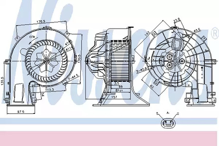 Вентилятор отопителя NISSENS 87025