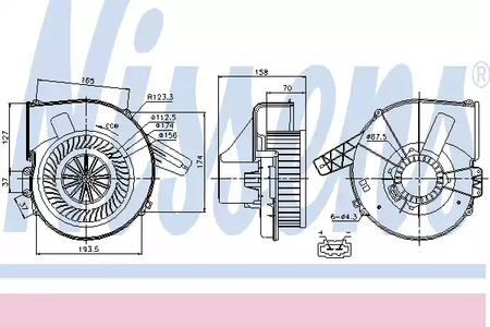 Вентилятор салона NISSENS 87028