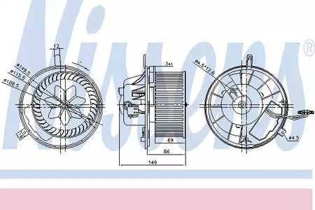 Вентилятор салона NISSENS 87032