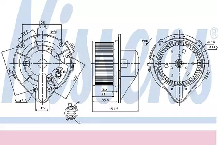 87066 NISSENS Вентилятор отопителя