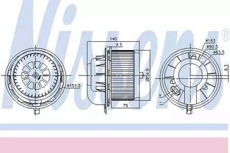 87077 NISSENS Вентилятор отопителя