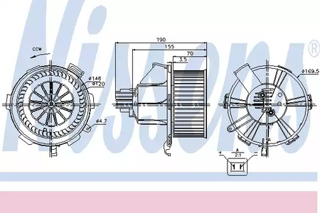 87085 NISSENS Вентилятор отопителя