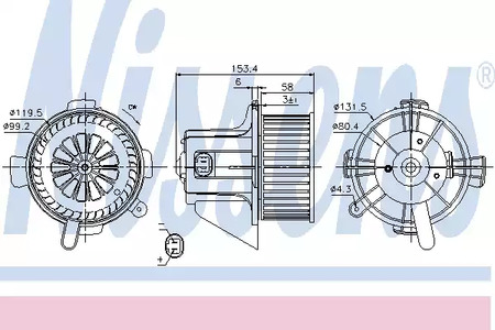 Вентилятор отопителя NISSENS 87090