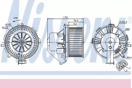 Вентилятор отопителя NISSENS 87105