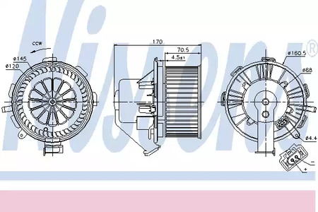 87106 NISSENS Вентилятор отопителя