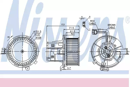 87109 NISSENS Вентилятор отопителя