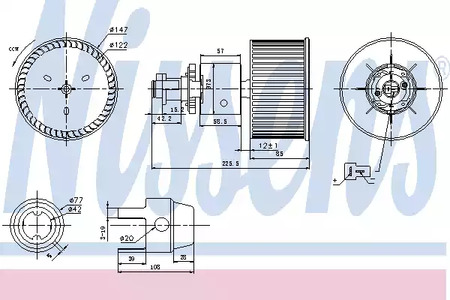 Вентилятор салона NISSENS 87149