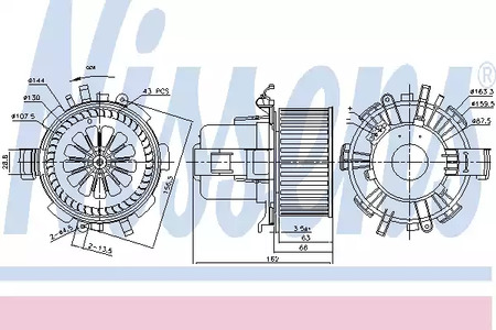 Вентилятор салона NISSENS 87180