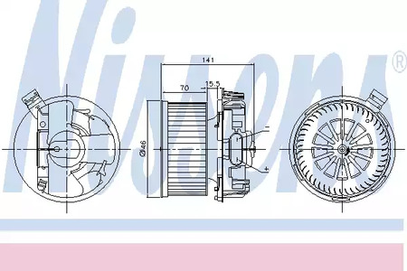 Вентилятор салона NISSENS 87209