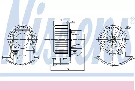 87271 NISSENS Вентилятор отопителя