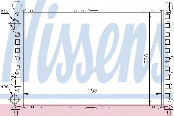 Радиатор системы охлаждения NISSENS 60035