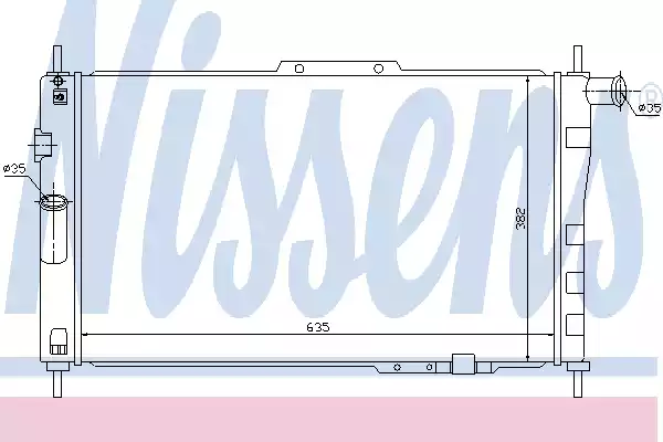 Радиатор системы охлаждения NISSENS 61656