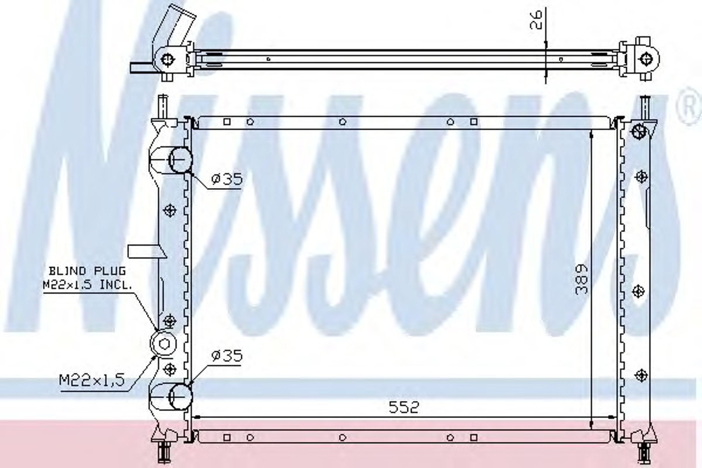 Радиатор системы охлаждения NISSENS 61879A