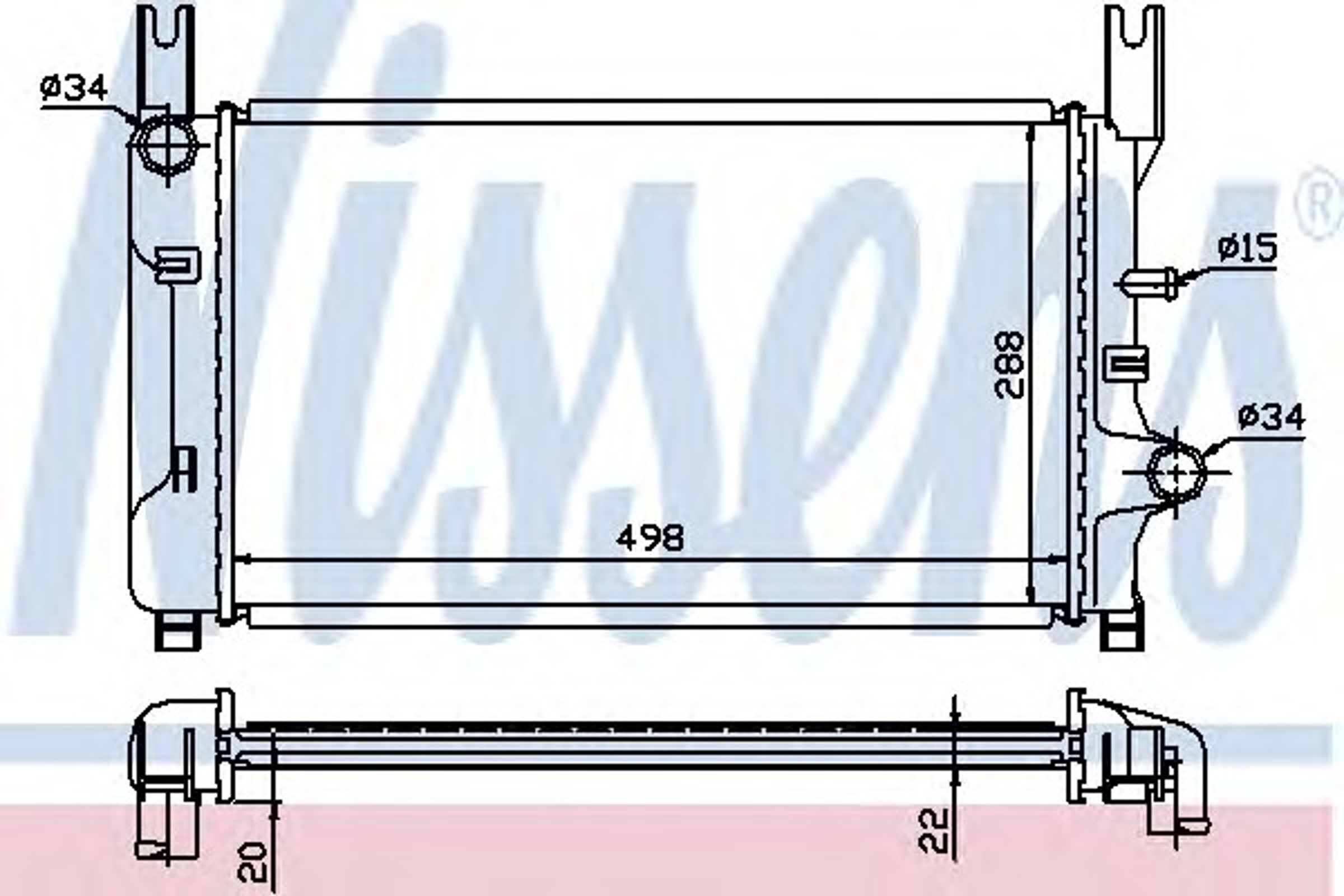 Радиатор системы охлаждения NISSENS 62117A