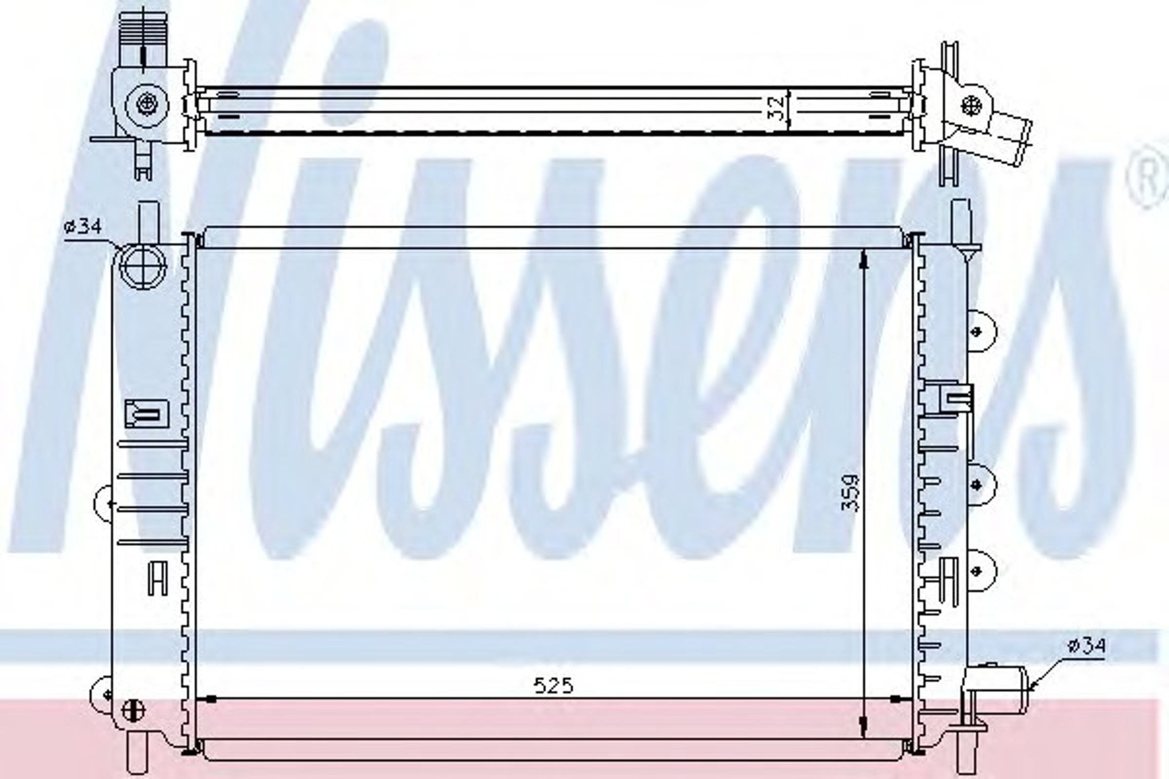 Радиатор системы охлаждения NISSENS 62164A