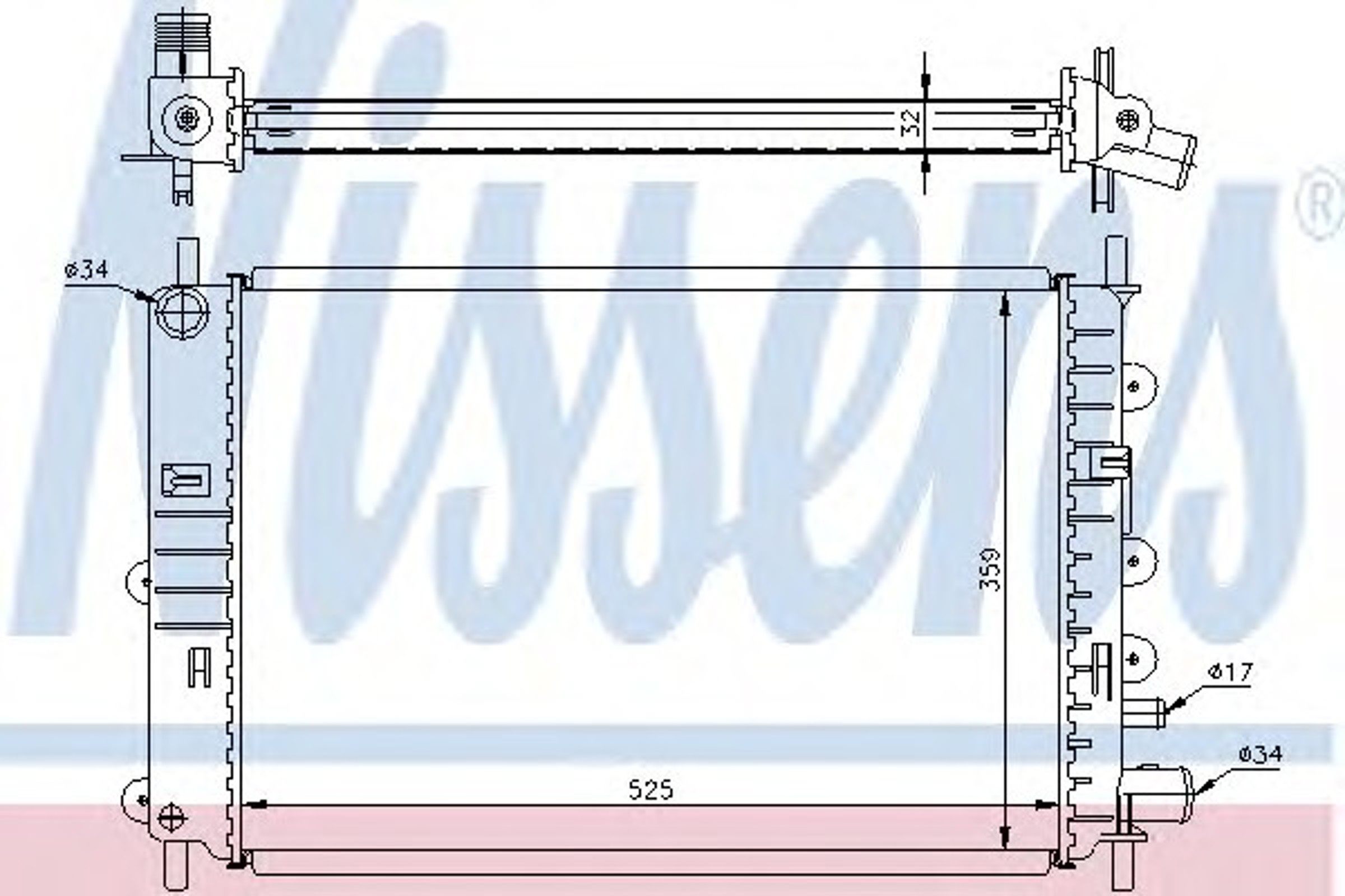 Радиатор системы охлаждения NISSENS 62217A