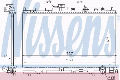 Радиатор охлаждения двигателя NISSENS 62269