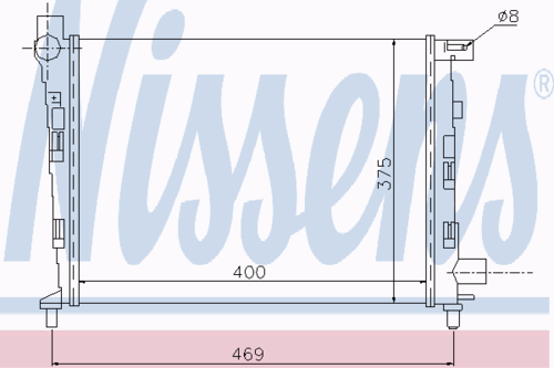 Радиатор охлаждения двигателя NISSENS 62546
