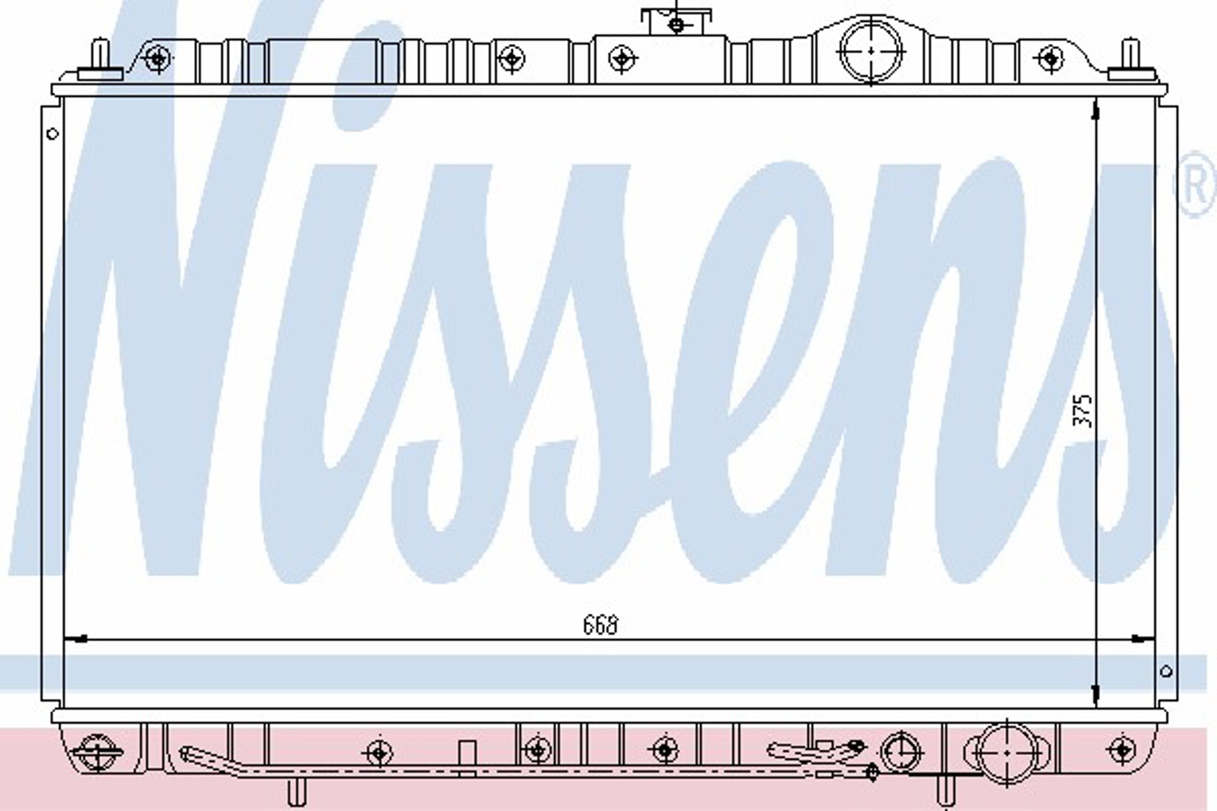 Радиатор системы охлаждения NISSENS 62844