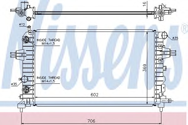 Радиатор системы охлаждения NISSENS 63027A