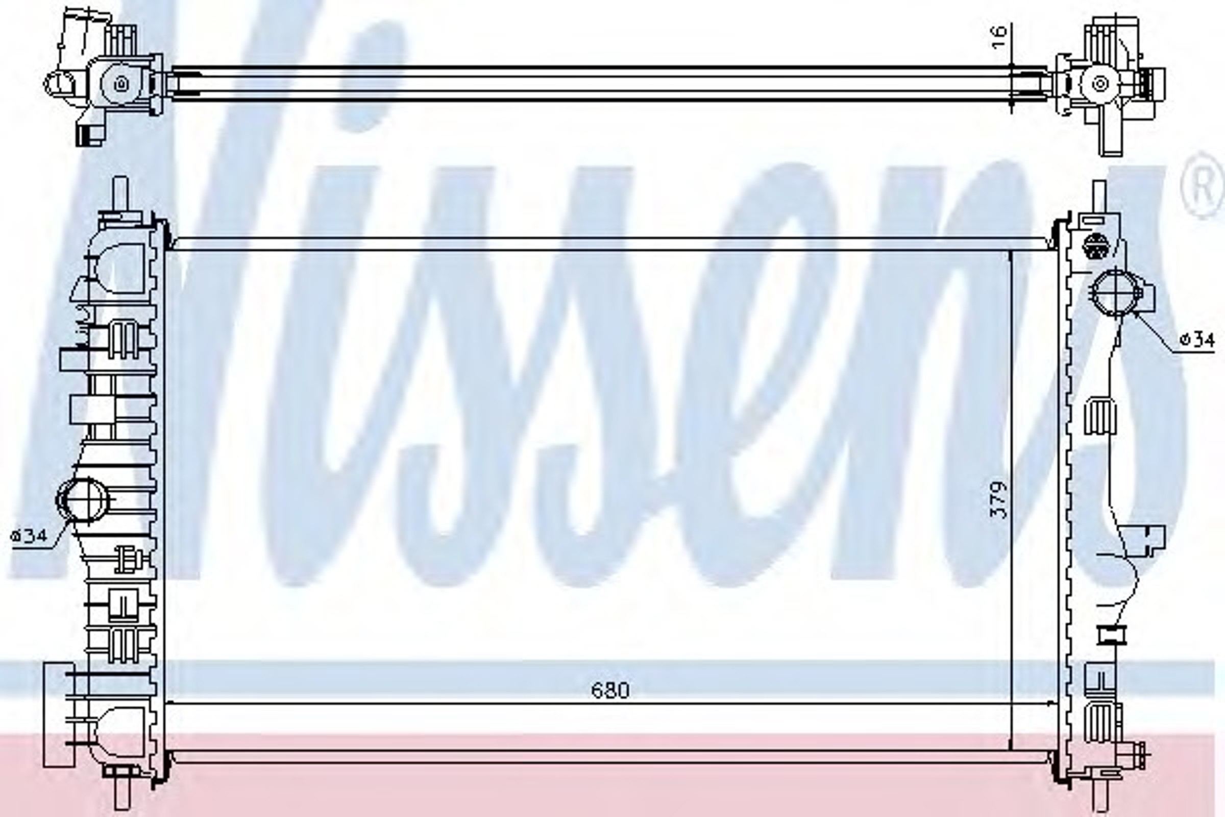 Радиатор системы охлаждения NISSENS 630712