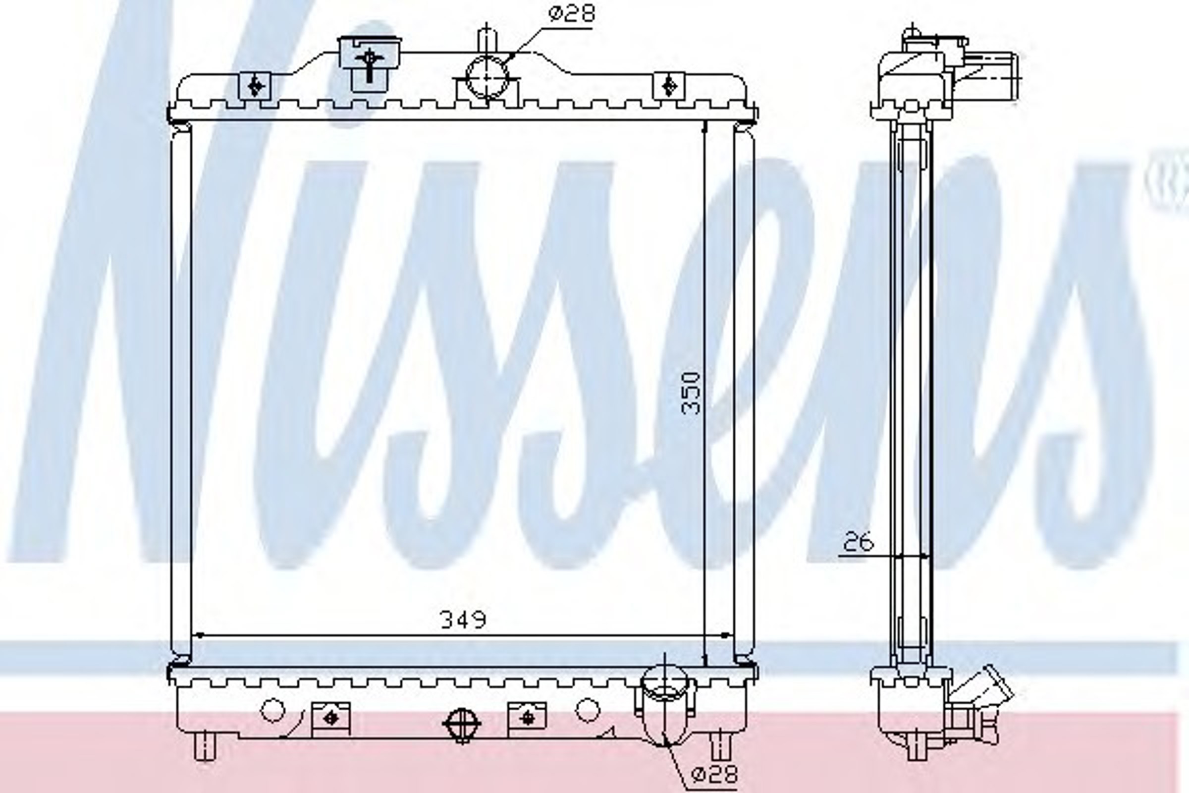 Радиатор системы охлаждения NISSENS 63310A