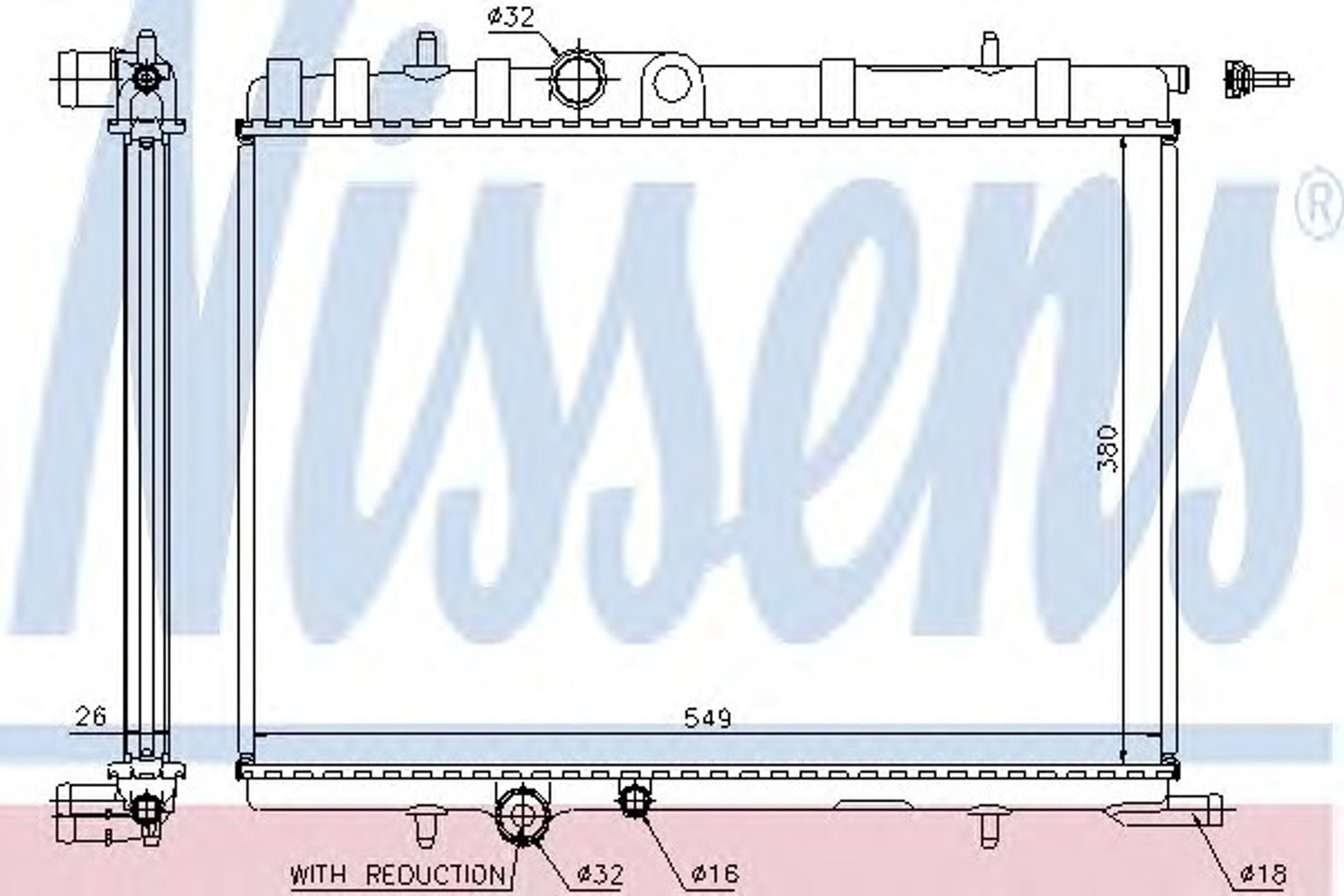 Радиатор системы охлаждения NISSENS 63694A