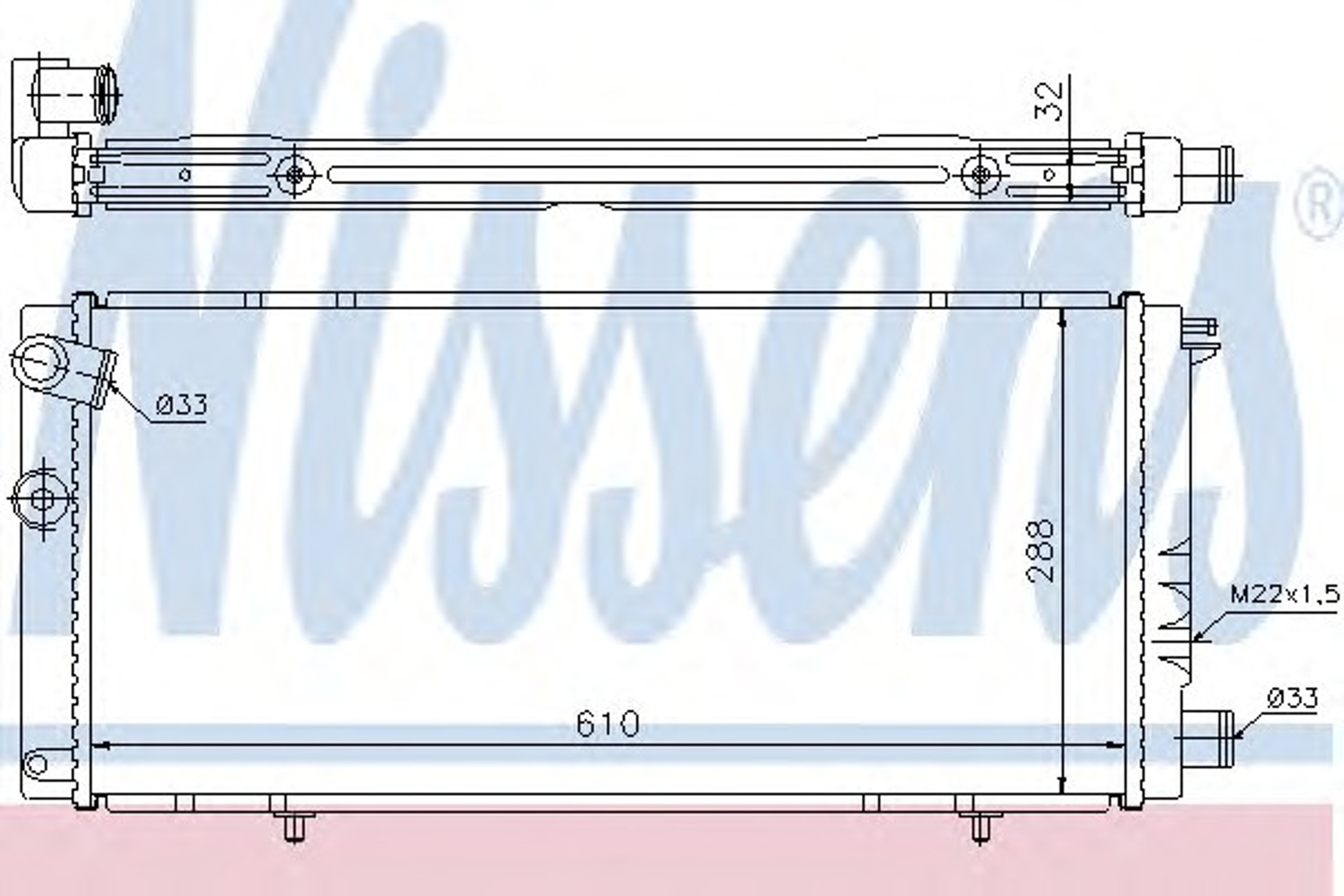 Радиатор системы охлаждения NISSENS 63729A