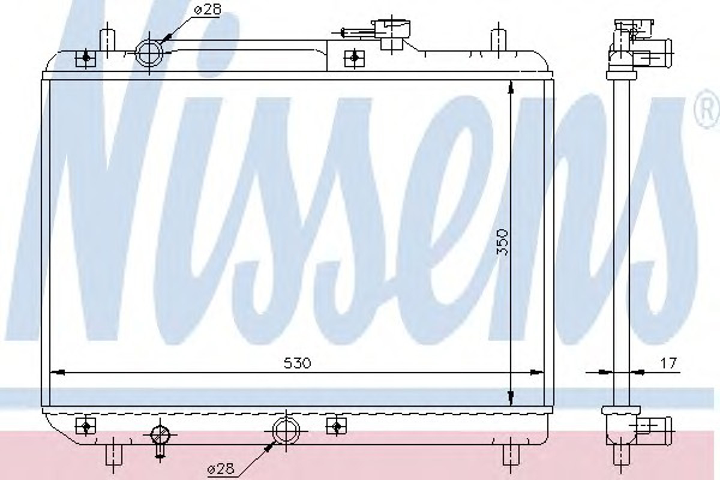 Радиатор системы охлаждения NISSENS 64177