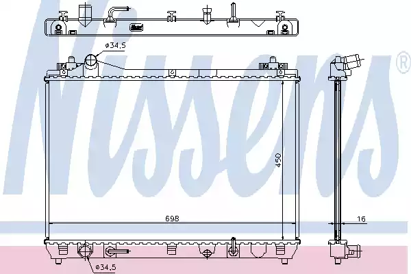 64199 NISSENS Радиатор системы охлаждения