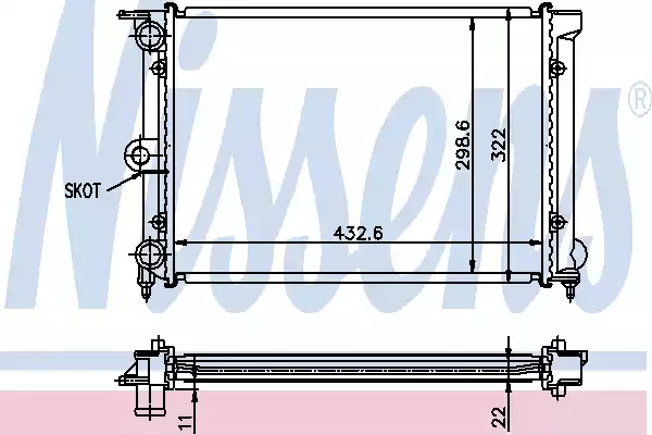 651631 NISSENS Радиатор системы охлаждения