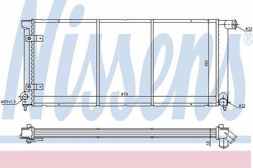 радиатор системы охлаждения МКПП NISSENS 65175