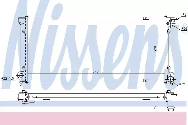 Радиатор системы охлаждения NISSENS 652621