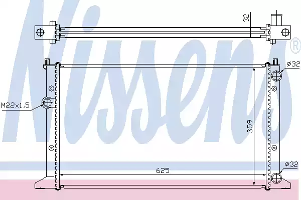 Радиатор системы охлаждения NISSENS 65266