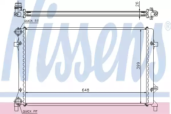 65277 NISSENS Радиатор, охлаждение двигателя