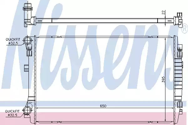 Радиатор системы охлаждения NISSENS 65303